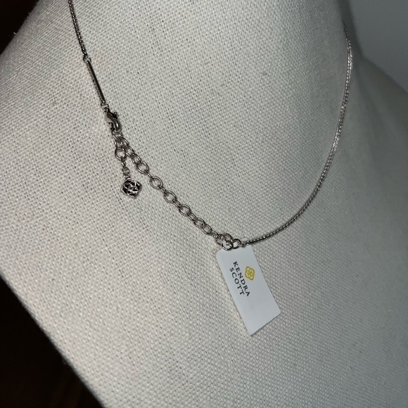 YELLOW ROSE YELLOWSTONE NWT Kendra Scott Silver Chain Y Necklace - Picture 2 of 3